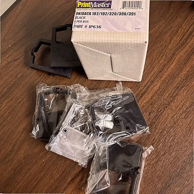 4 new Okidata black printer cartridge 182 192 320 390 391