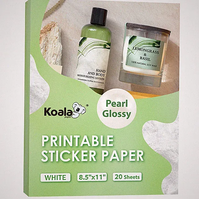 Lot Koala Pearl Glossy Printable Sticker Paper for Inkjet +Laser Printer 8.5x11