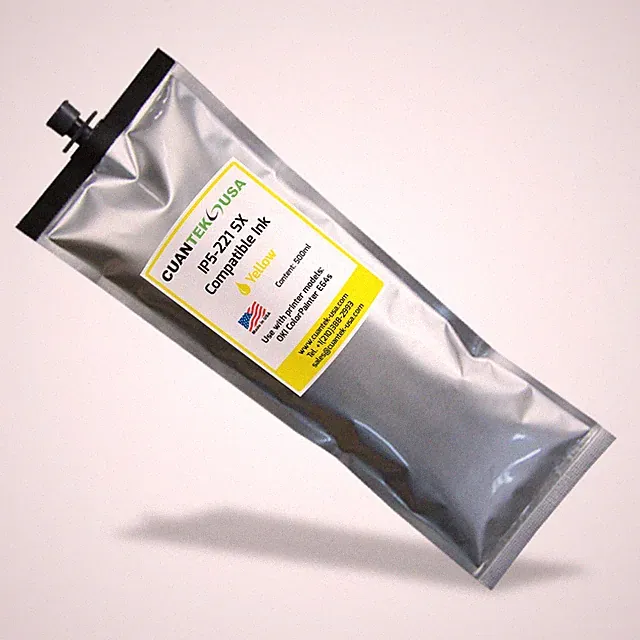 OKI ColorPainter E64s compatible SX 500ml YELLOW Ink bag IP5-221 - MADE IN USA