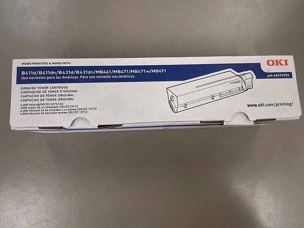 Oki Printer Cartridge - P/N 44574701 Black