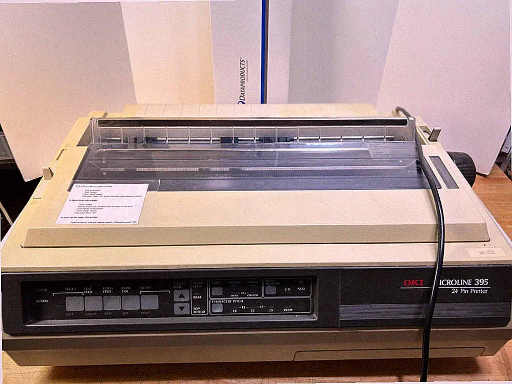Oki Printer, Microline 365, 24 Pin with Extra Cartridge