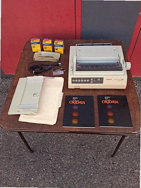 Okidata Microline 390 24 PIN Printer With Accessories