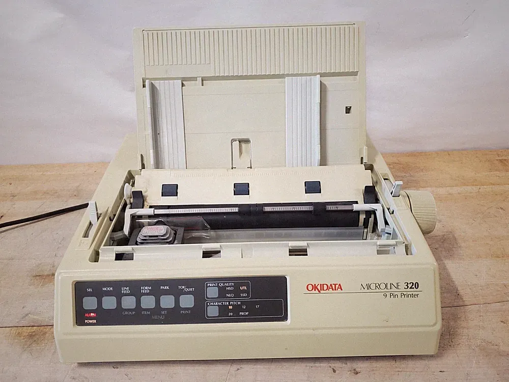 Okidata Oki Microline 320 9 Pin Printer - Look, Read