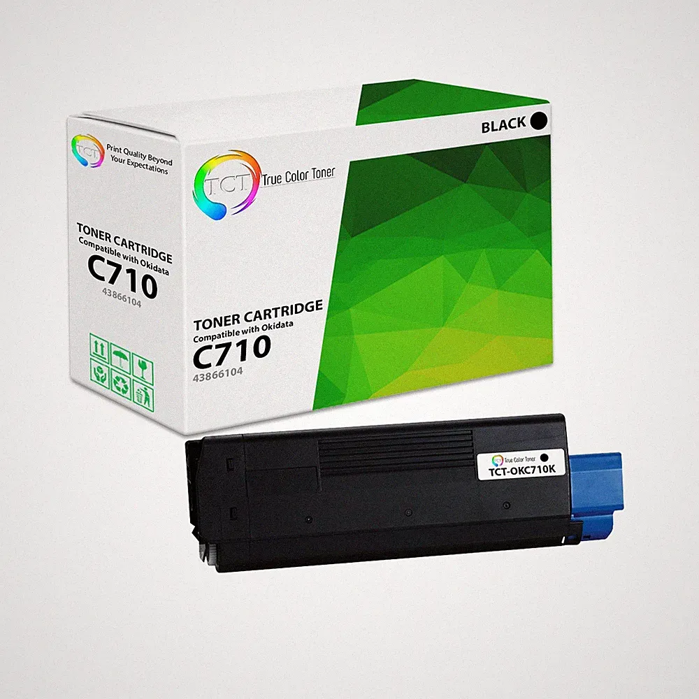 TCT Oki 43866104 Black Toner Cartridge For Okidata C710 Printer series